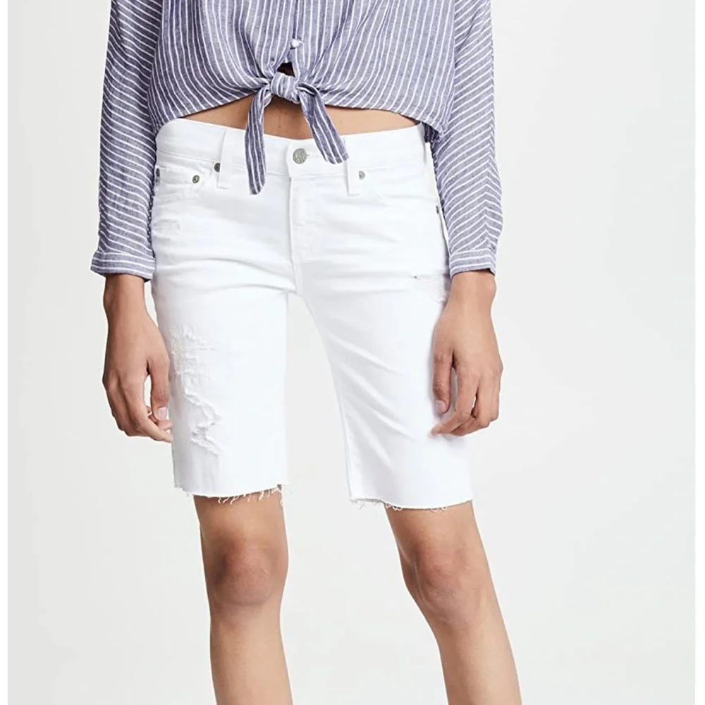 AG Adriano Goldschmied Nikki shorts in white